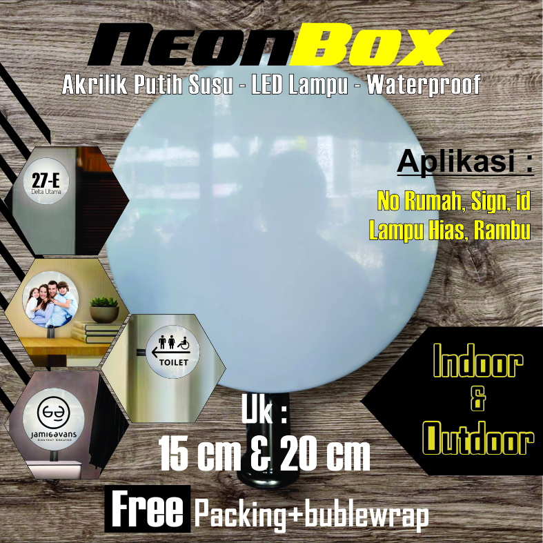 NeonBox LED Lampu No Rumah