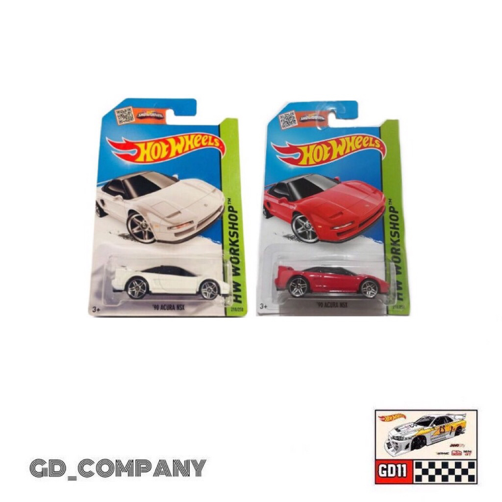 Hot wheels 90 acura nsx putih dan merah