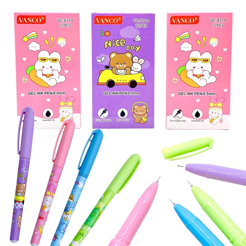 

1 LSN [12pcs] Gel Pen Vanco VC-8114 iPen Apel Fancy