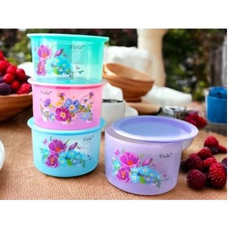 Toples Daisy viola / Toples plastik bulat / Toples Gambar cantik