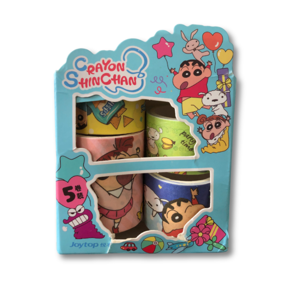 

Joytop 5in1 Cartoon Tape Crayon Shinchan Lucu Warna Warni, Sticker Gulung Motif Karakter Sinchan and Friends, Hadiah untuk Anak atau Teman