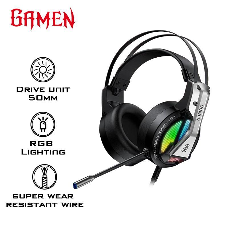 Headset Gaming Gamen GH1500 RGB Game Lighting effects Noise Cancelling.