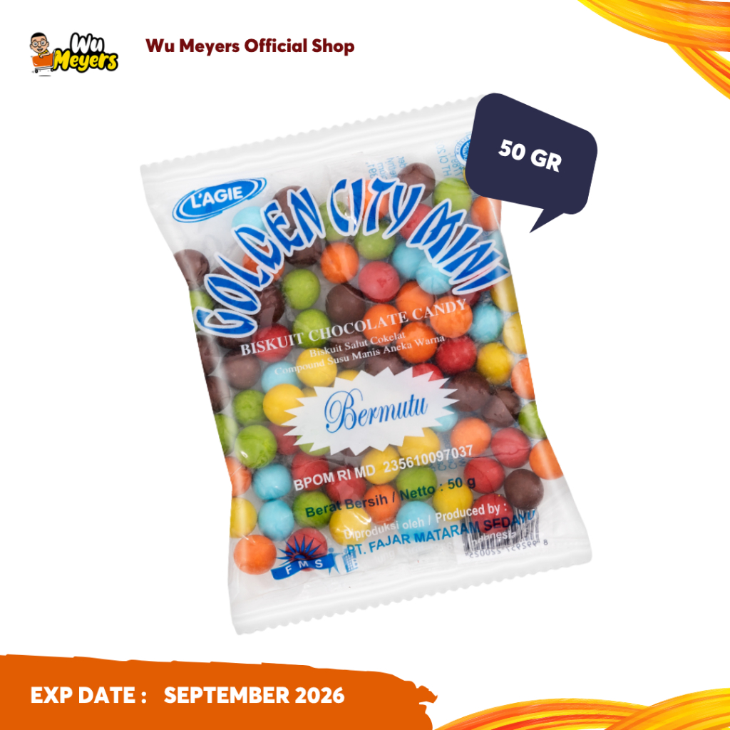 

L'agie Golden City Mini 50gr Lagie Coklat Isi Biskuit 50 gr