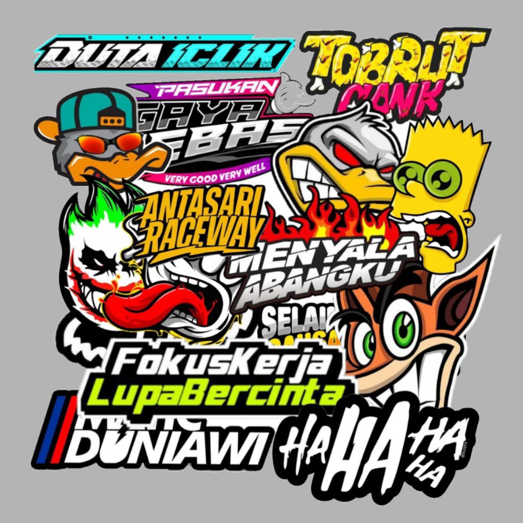 

Stikerpac isi 16 pcs stiker hypebeast stiker aesthetic stiker keren anti uv glossy