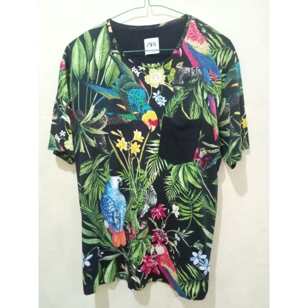 zara man floral shirt