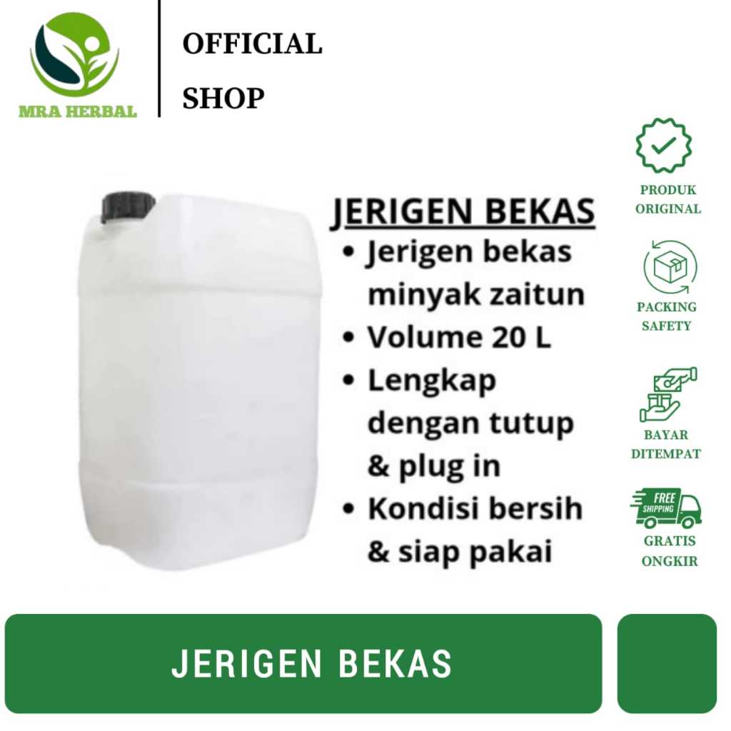 Jerigen Bekas 20 Liter | Lengkap Dengan Tutup & Plug In | Jerigen 20 Liter Bekas