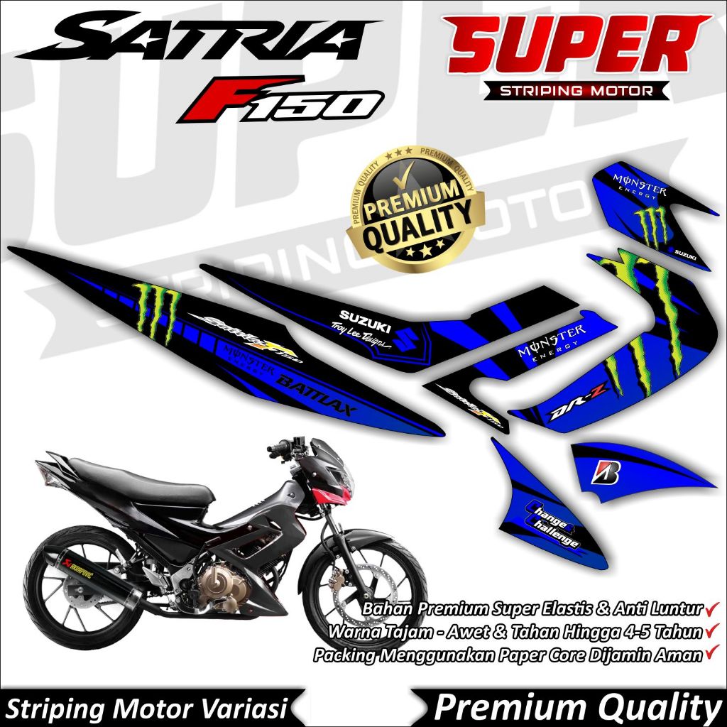 Stiker Satria FU Barong Anti Luntur keren Striping Satria FU Barong Striping Suzuki Satria FU Barong