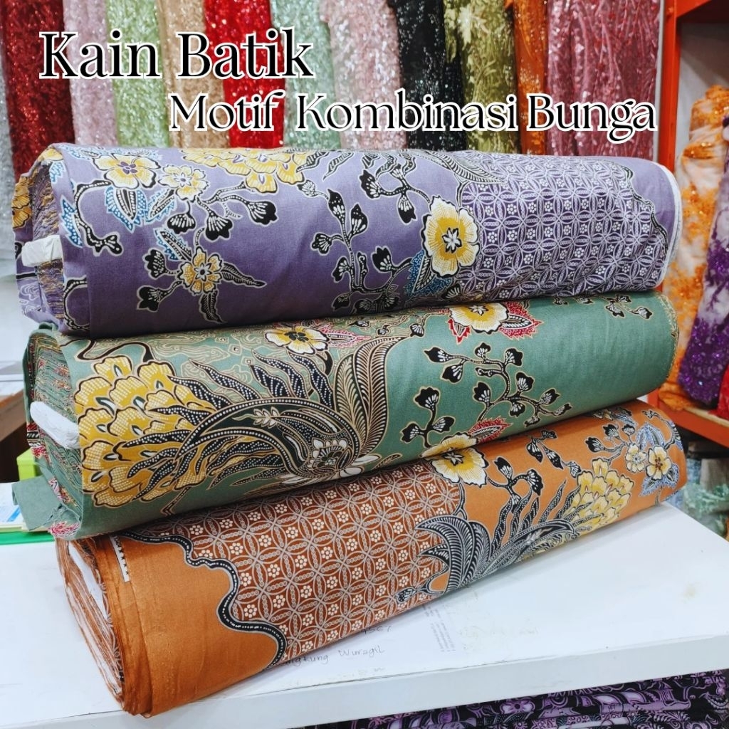 KAIN BATIK BAHAN KATUN HALUS PREMIUM 100%ORI(LEBAR 115 cm)KAIN BAHAN KEMEJA/BAHAN HEM/BAHAN BAJU SER