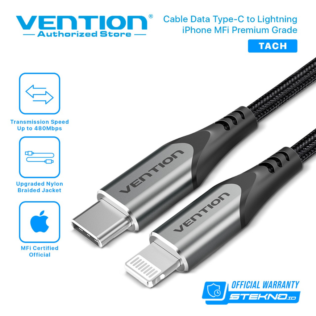 Vention Kabel Data Apple Iphone Usb C USB Type-C to Lightning MFI Certified TAC LAL LAK LAR