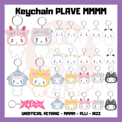 Keychain PLAVE Gantungan Kunci MMMM Plush Figure Keychain Rizz PLLI Keychain