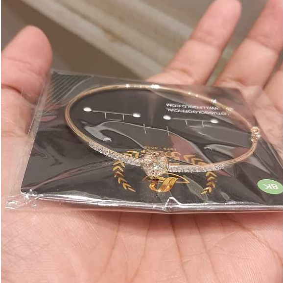 GELANG OVAL LOVE ZIRCON LOTUS KADAR 375 8K