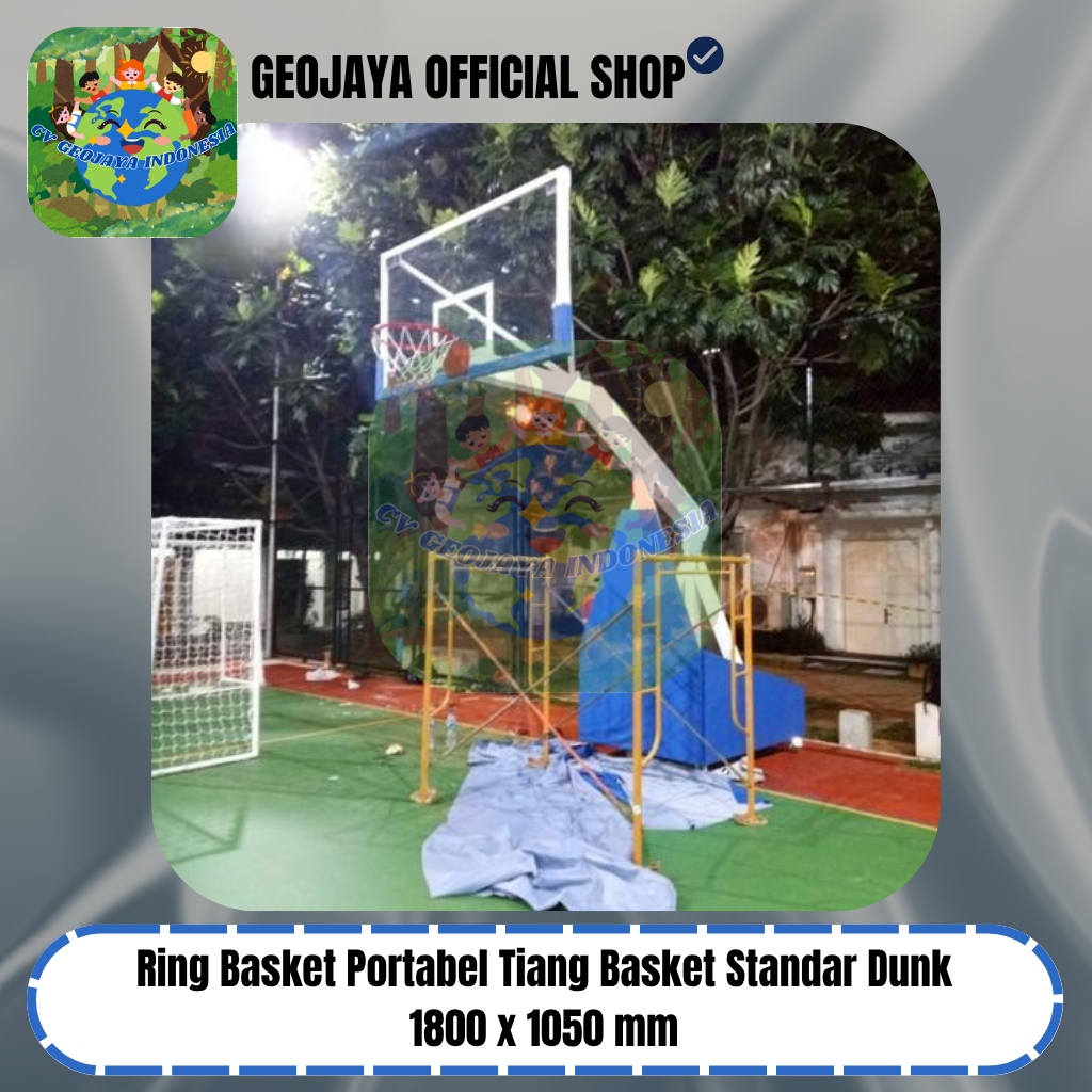 Ring Basket Portabel Tiang Basket Standar Dunk - 1800 x 1050 mm