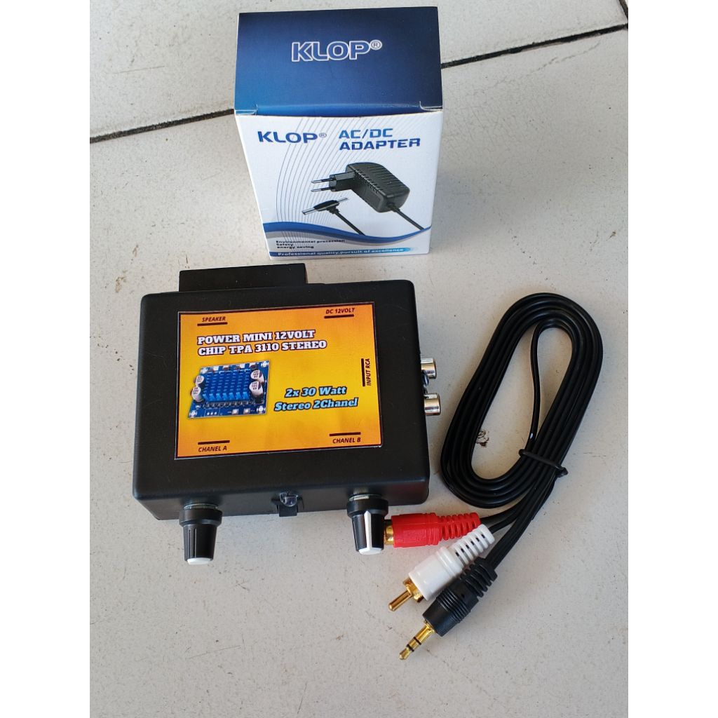 AMPLIFIER MINI 12VOLT TPA3110 STEREO 2CHANEL FREE ADAPTOR + KABEL RCA,POWER AMPLI MINI DC 12 VOLT TP