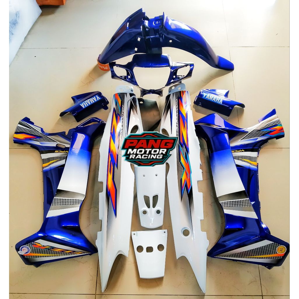 Body set fiz r Biru putih tahun 2004 Body fulset fiz r biru putih
