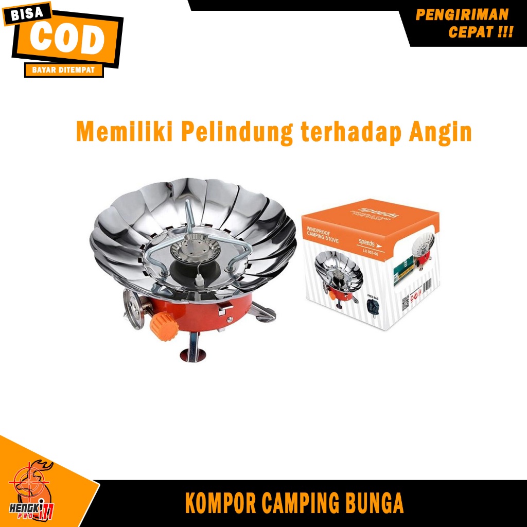 Kompor Camping Gas Alat Masak Bunga Anti Angin Kompor Portable Kompor Gunung Bisa Cod Bayar Ditempat