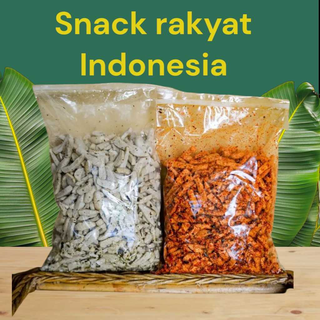

basreng stik paket bundling 1kg 2 varian rasa ori dan pedas daun jeruk