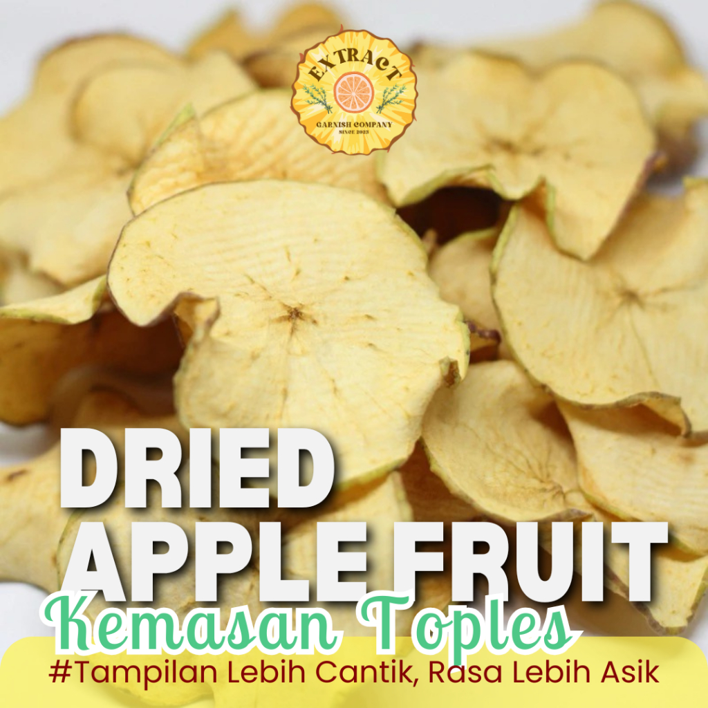 

[BUKAN KERIPIK] Premium Dehydrated Apple Slice Kemasan Toples / Dried Apple / Apel Kering / Infused Water Pack /