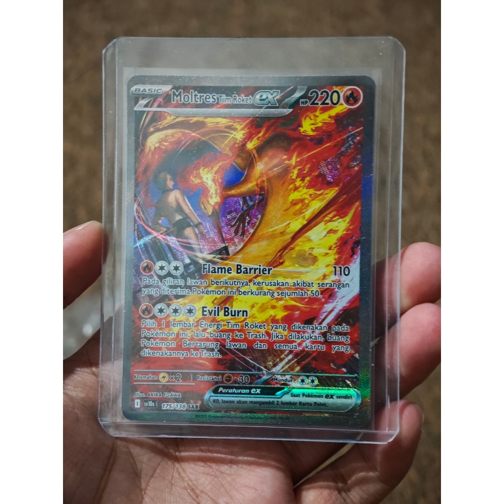 Moltres Tim Roket ex SAR sv10s 175/138 - Kehadiran Juara - Kartu Pokemon TCG Indonesia