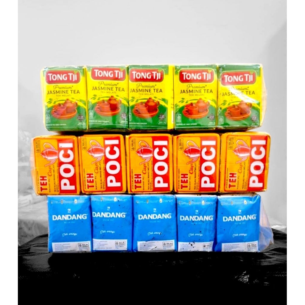 

teh racikan. dandang biru / poci / jasmine 40g ( PERSLOP )
