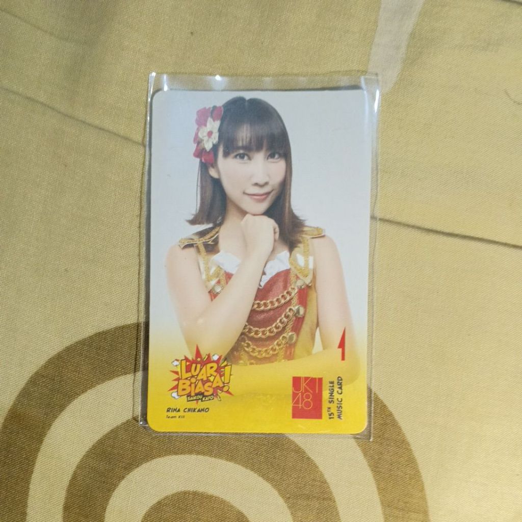 music card Rina Chikano luar biasa JKT48