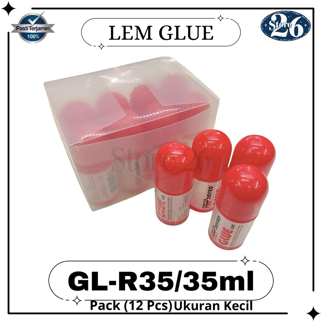 

Lem Glue Joyko Kecil 35Ml / Lem Kertas (Isi 12 Pcs)