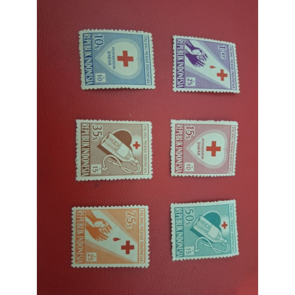 

perangko kuno PMI isi 6 pc