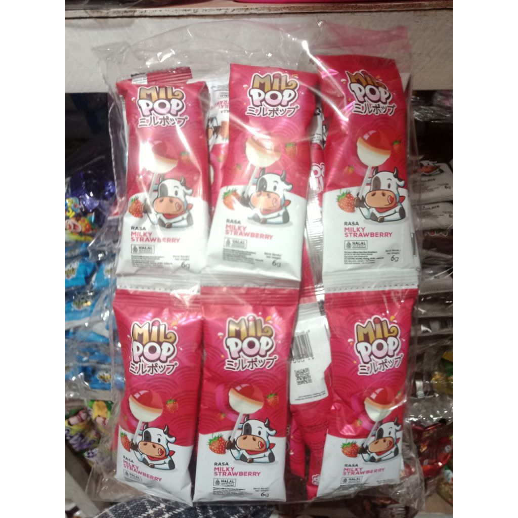 

Mil Pop Permen Rasa Milky Stobery 20Pcs