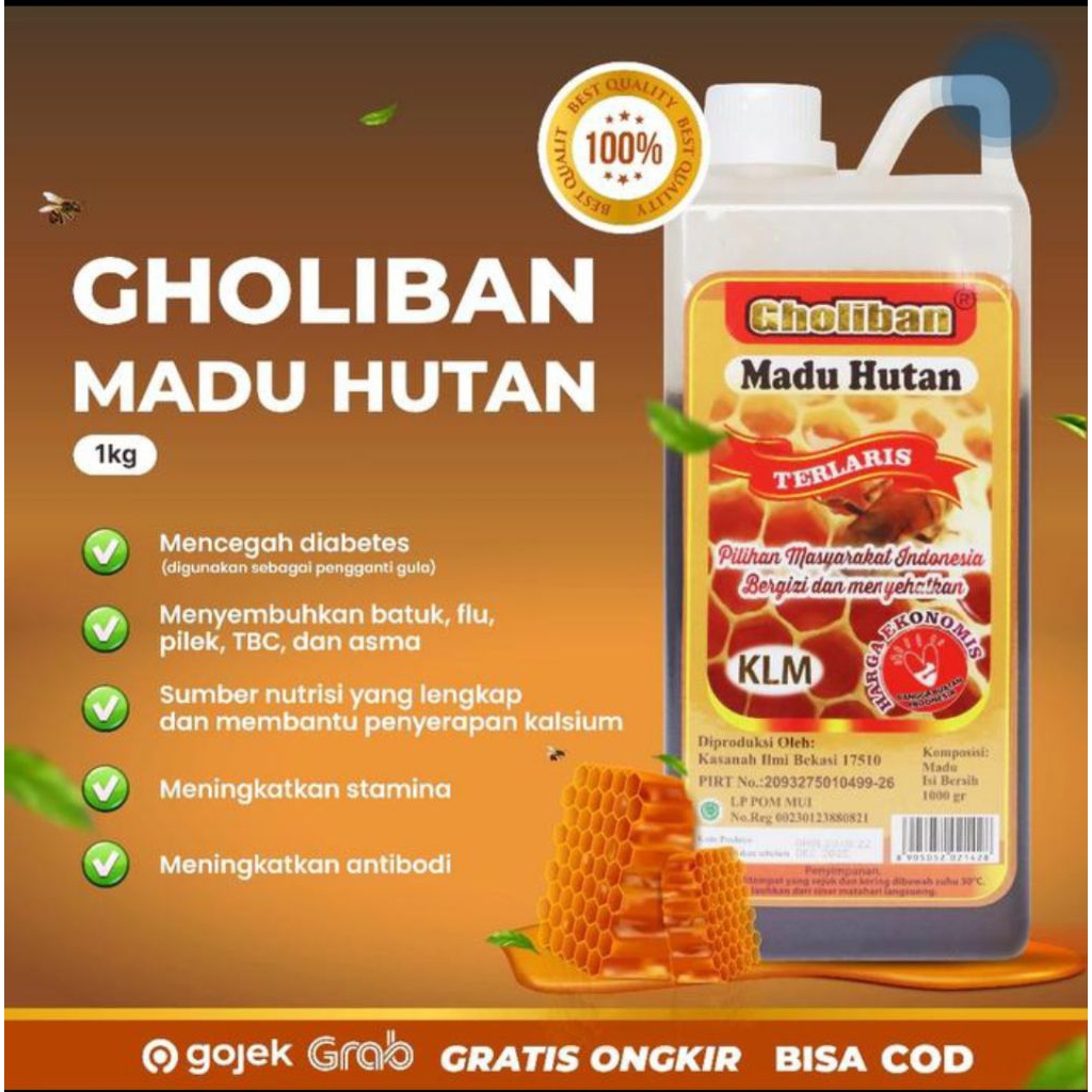 

Madu Hutan KLM Gholiban Original 1 Kg || Madu Hutan Kalimantan Gholiban