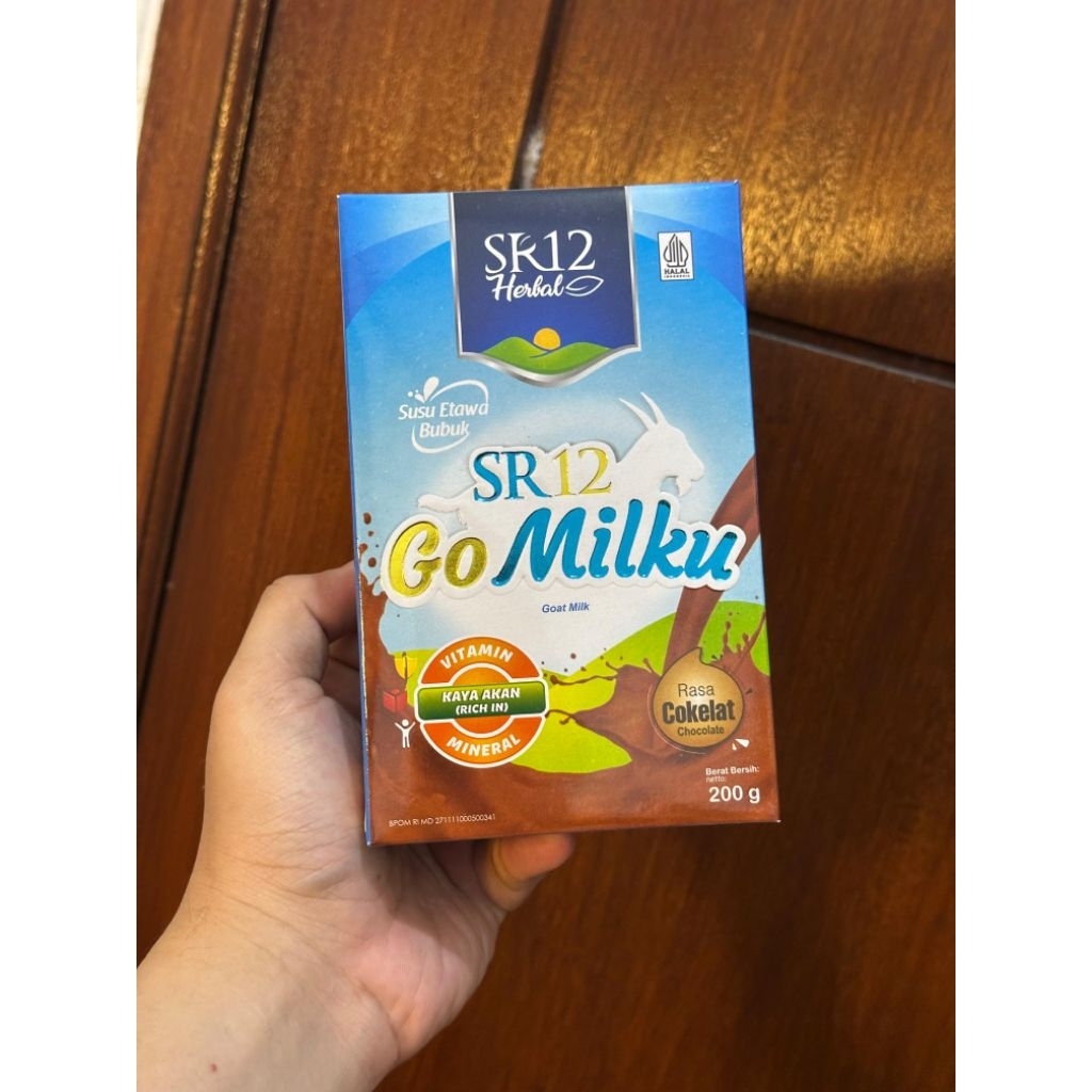 

New Susu Etawa SR12 Gomilku 200 gram 3 variant ( Original, Coklat , Strawberry ) BPOM Halal Mui