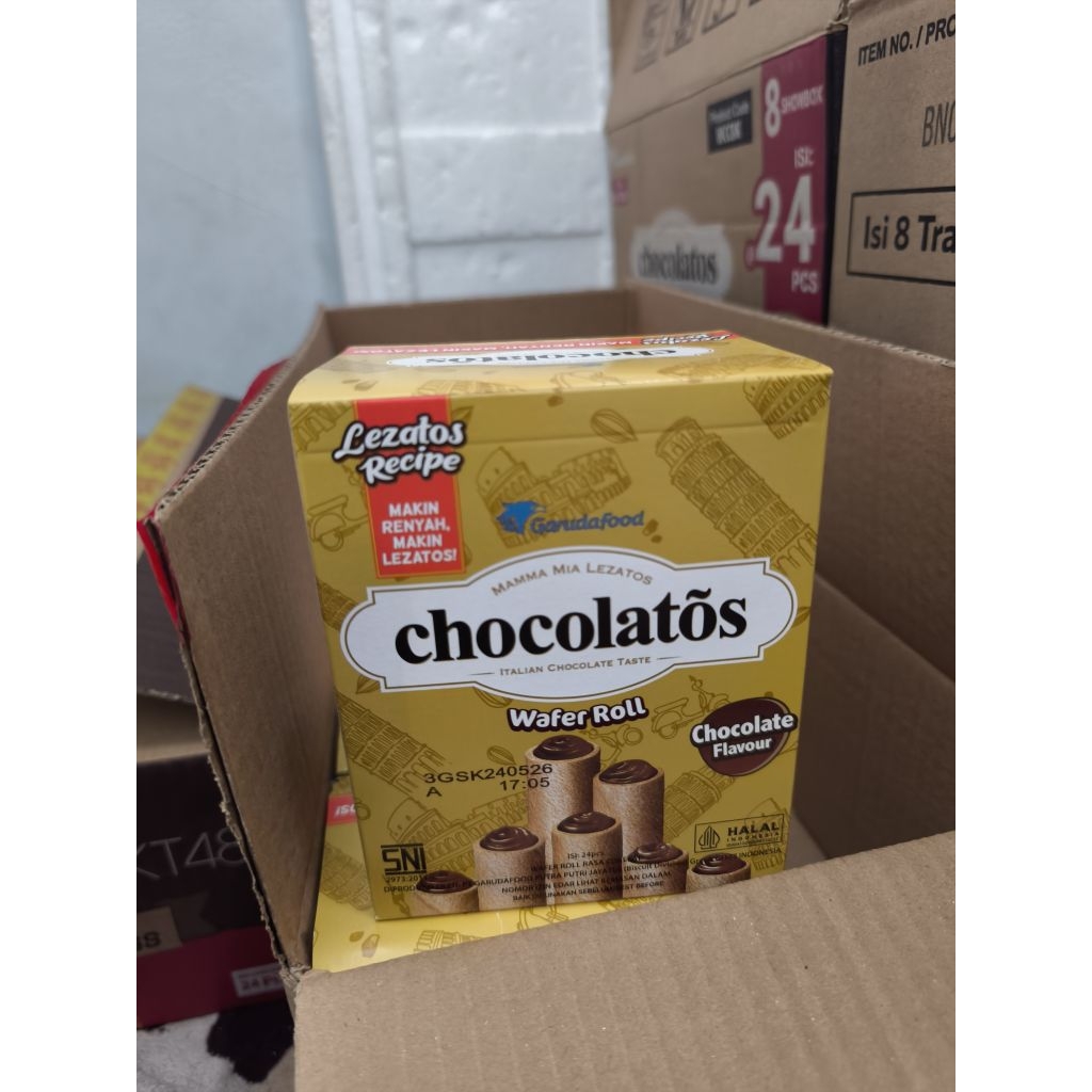 

Gerry Chocholatos Wafer Roll 1 box isi 24 pcs, Chocholatos 500