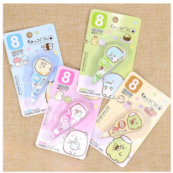 

TKKH Correction Tape Karakter 3.6M 8M/ Tipe-X Roll Kertas Mini / Penghapus Pena Perlengkapan Sekolah Lucu