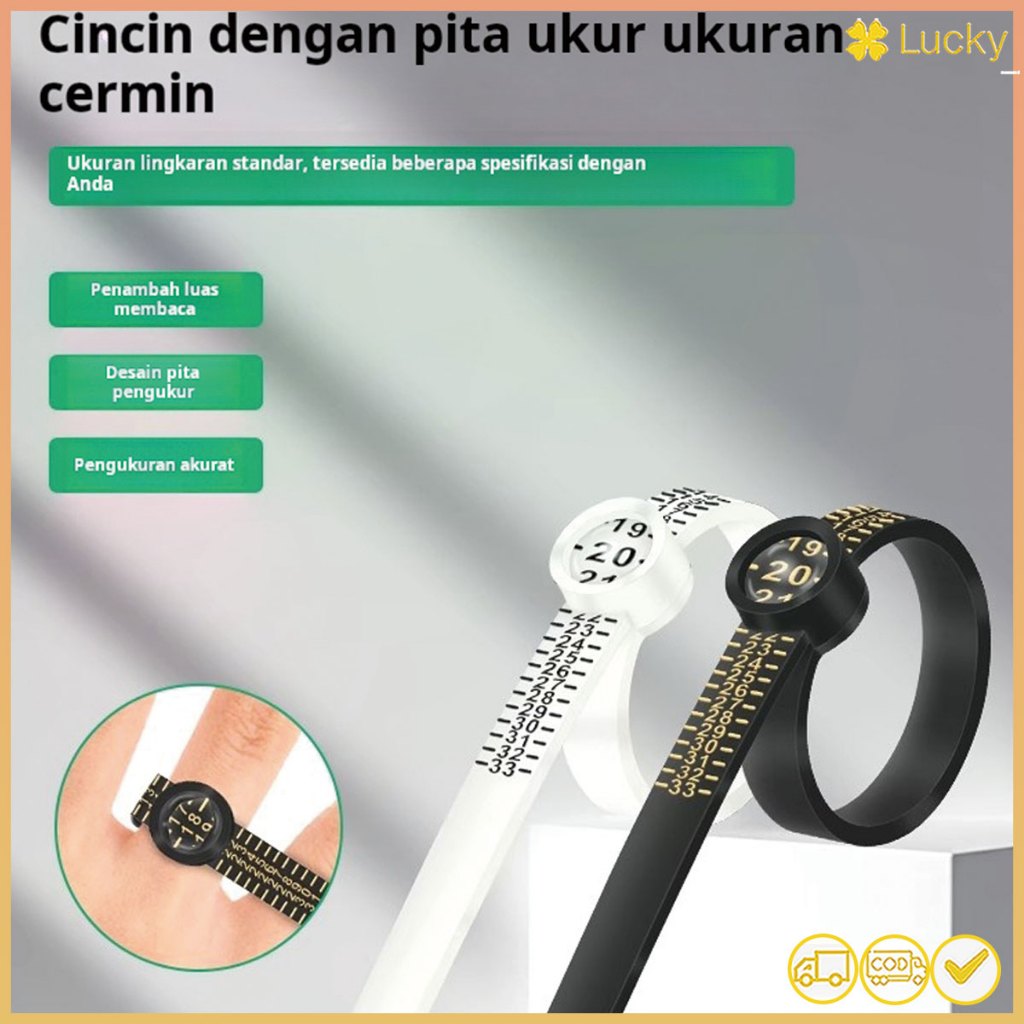 

Alat ukur ukuran cincin profesional, ukuran lingkar cincin universal Hong Kong dan AS, penggaris lembut yang dapat disesuaikan dengan cermin untuk mengukur cincin jari, artefak pemosisian cincin gaya yang sama di toko perhiasan