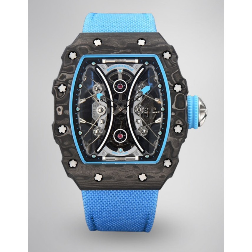 Jam Tangan 53-01 Tourbillon Replica Men's Watch Carbon Fiber Case Jam Tangan Pablo M Donoght