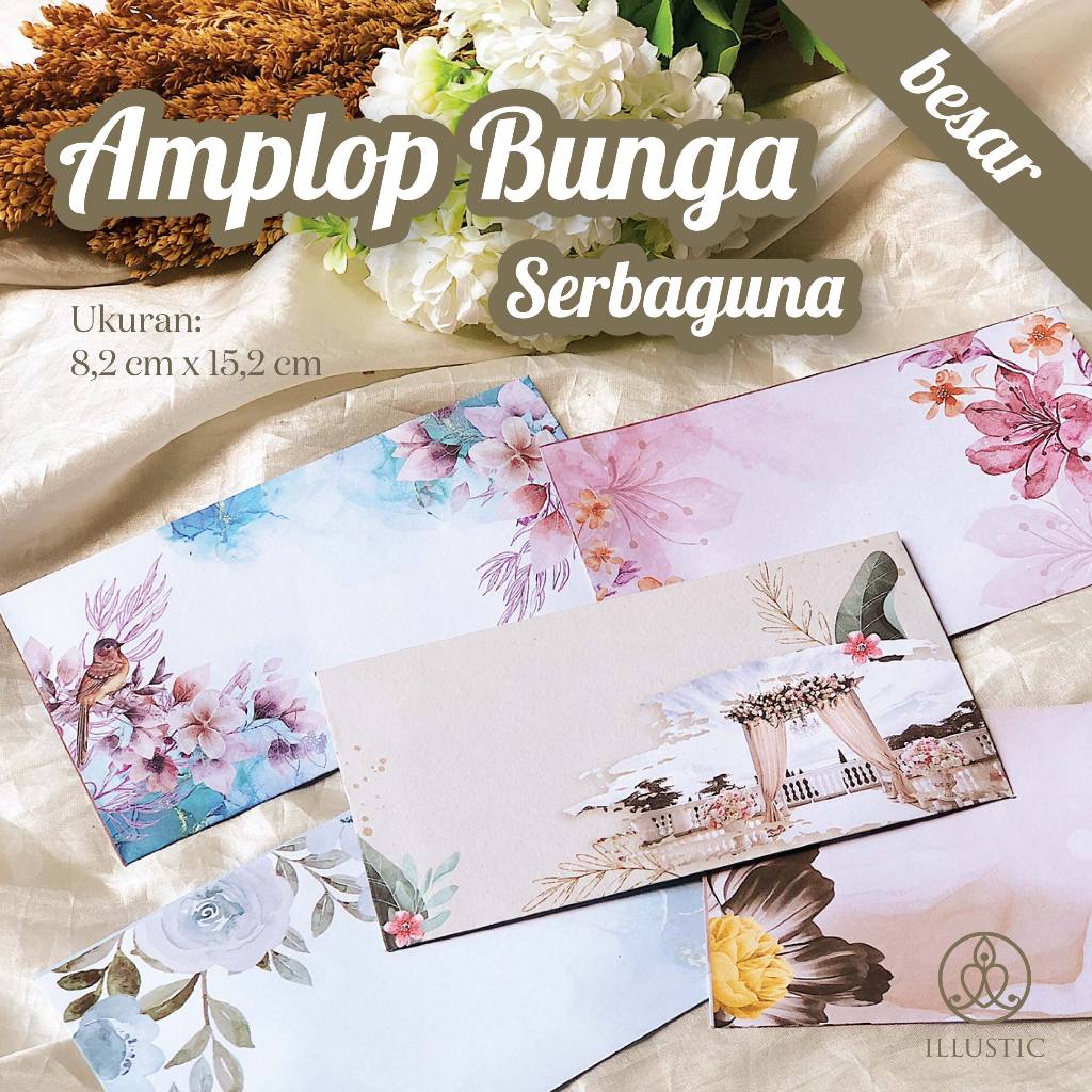

Amplop Serbaguna Nikah Kondangan Motif Bunga (uk. besar)