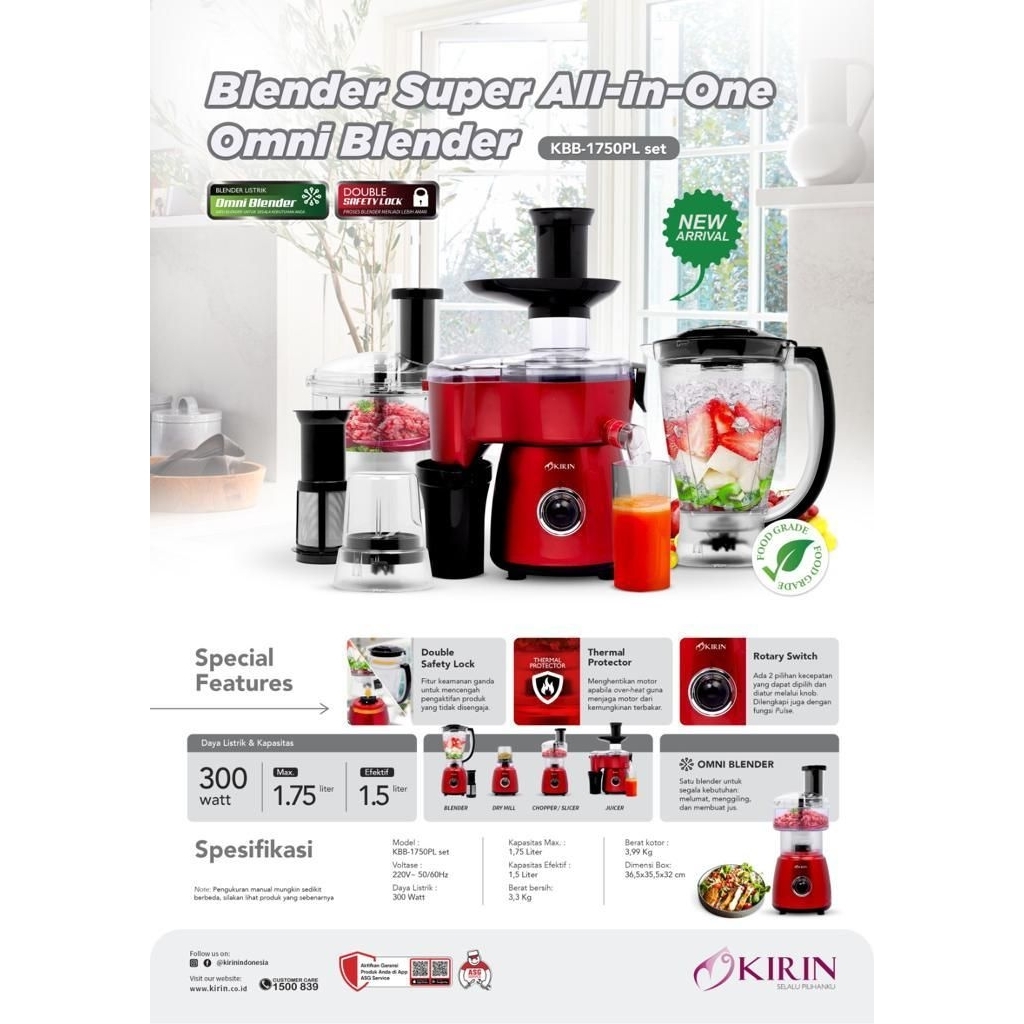 KIRIN JUICER BLANDER CHOPPER || KIRIN SET LENGKAP PRAKTIS