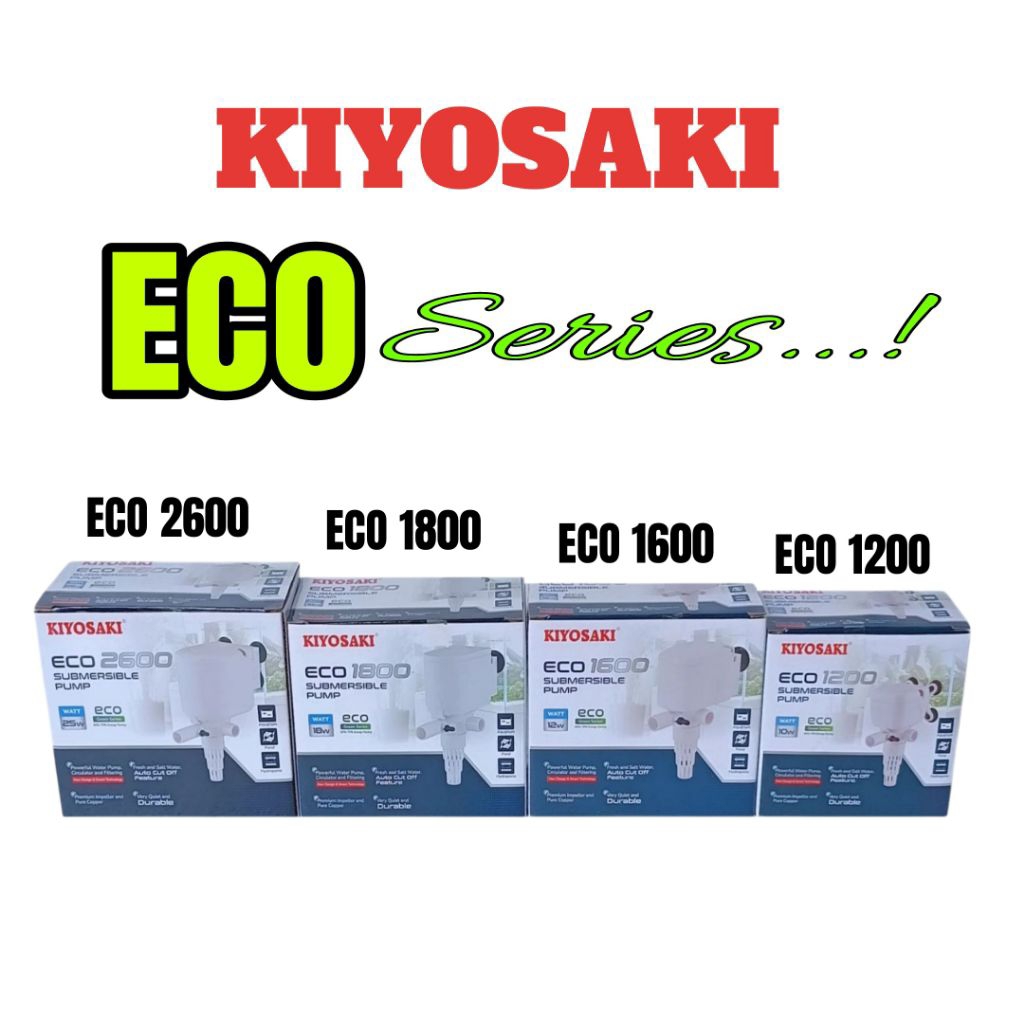 KIY0SAKI ECO SERIES  POWER HEAD  : Mesin pompa filter celup kolam aquarium type 1200 1600 1800 2600 