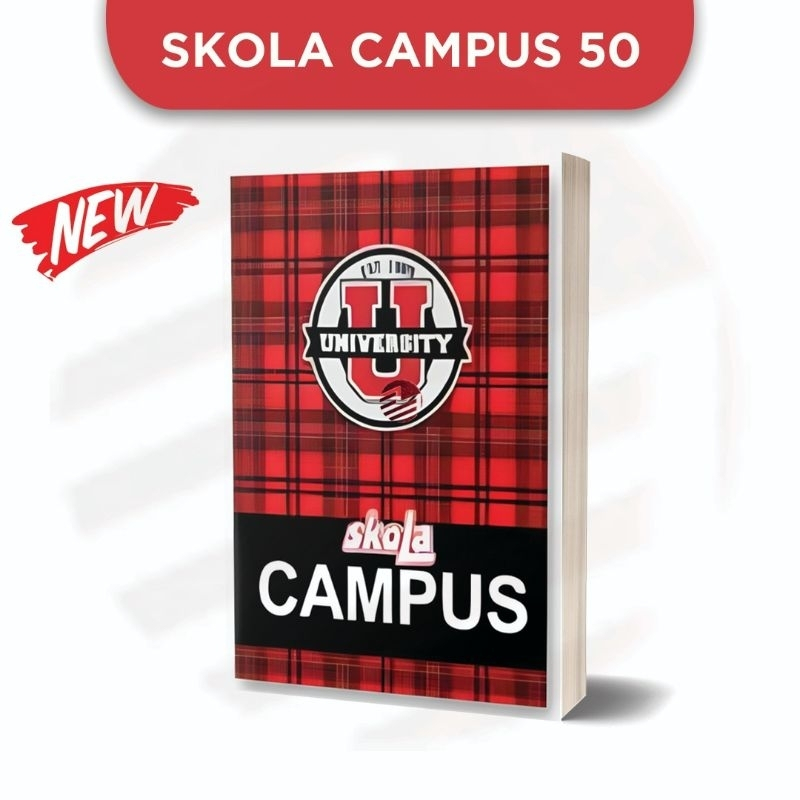 

( PER PACK ) Buku Tulis Campus 50 lembar SKOLA / Buku Tulis Boxy / Buku Tulis Sekolah / Buku Besar