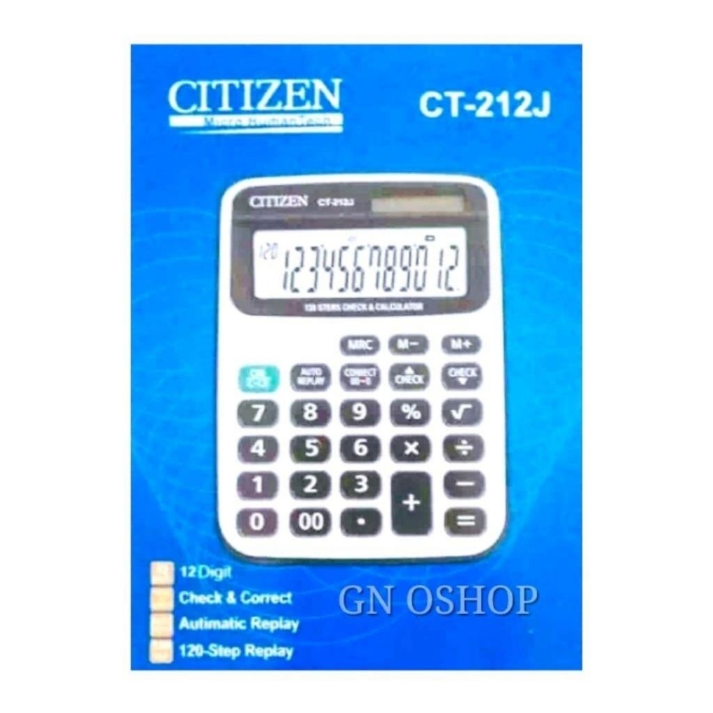 

Kalkulator CITIZEN CT-212J Calculator CT212J 12 Digit Display Led Mesin Hitung Automatic Plus Tenaga Surya Solar Penghitung Model CT 212J 212 J Alat Menghitung Otomatis Portable Auto Turn Off