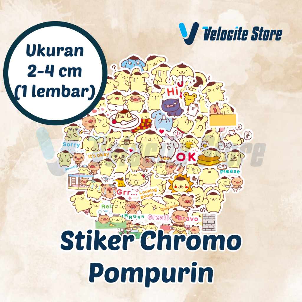 

Stiker Chromo Pompurin Ukuran 2-4 cm (1 lembar)
