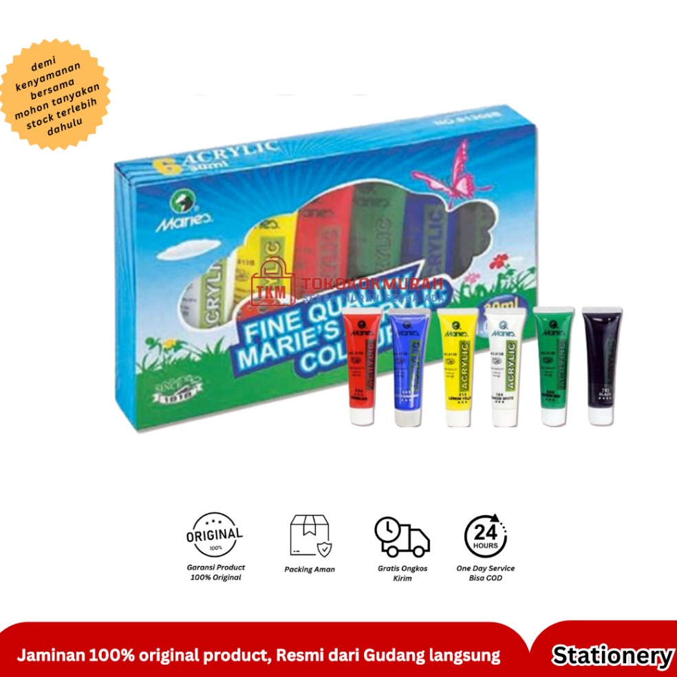 

KODE Y59Y MARIES ACRYLIC COLOUR 8136B 3ML 6WARNA