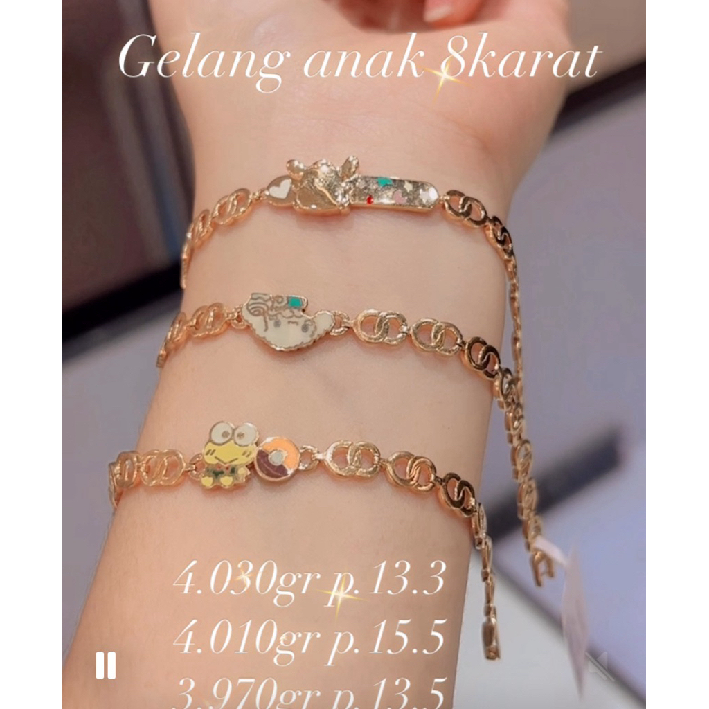 gelang anak emas 8k