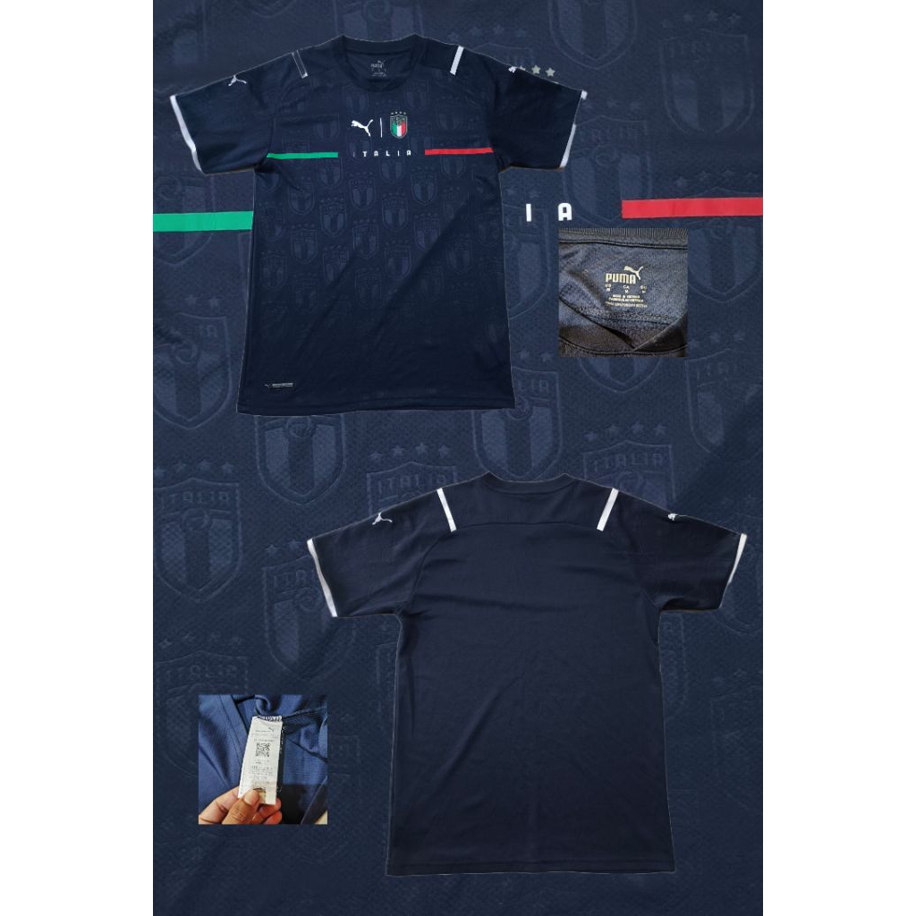 Jersey bola second Italia home 2021 grade ori size M minus tulisan itali