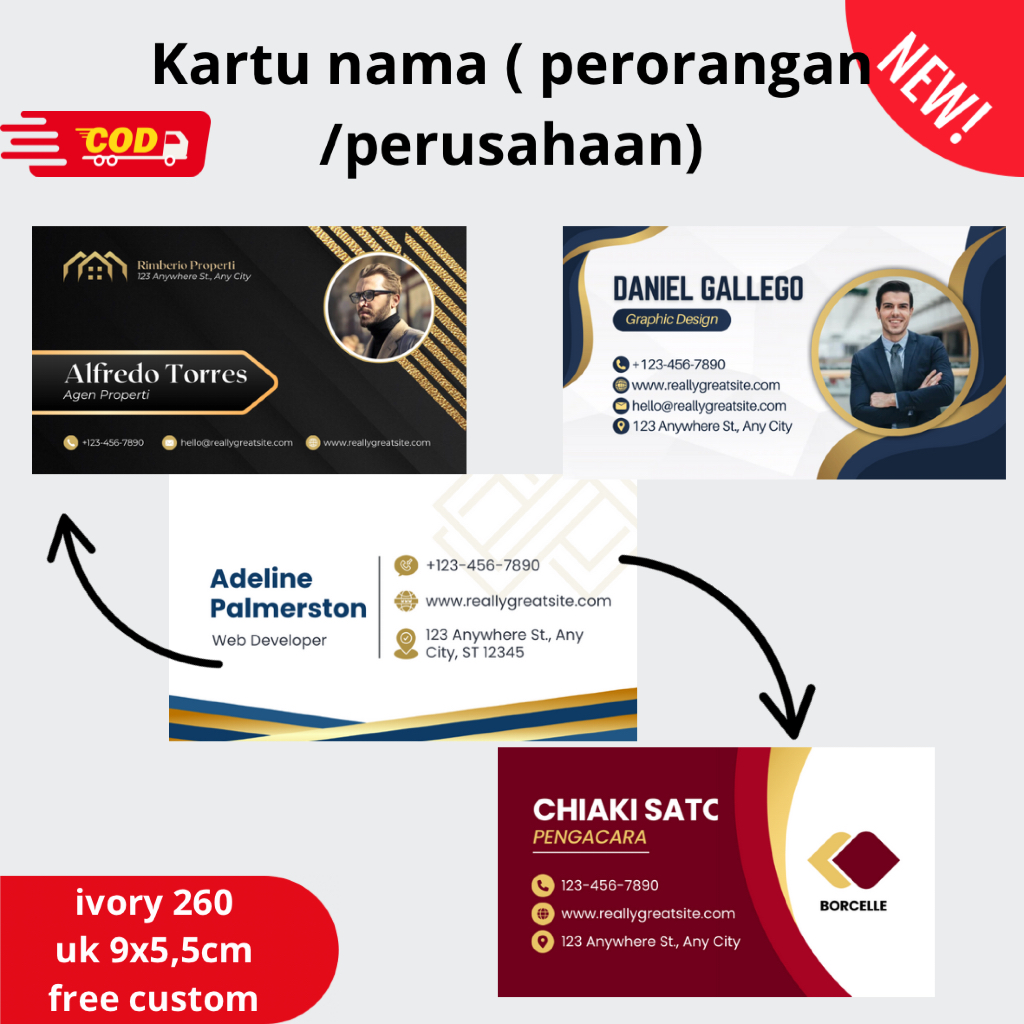 

Cod (isi 100pcs) kartu nama perusahaan/custom kartu nama usaha /custom kartu nama karyawan / kartu nama perseorangan/ custom kartu nama untuk orang / custom kartu nama untuk usaha