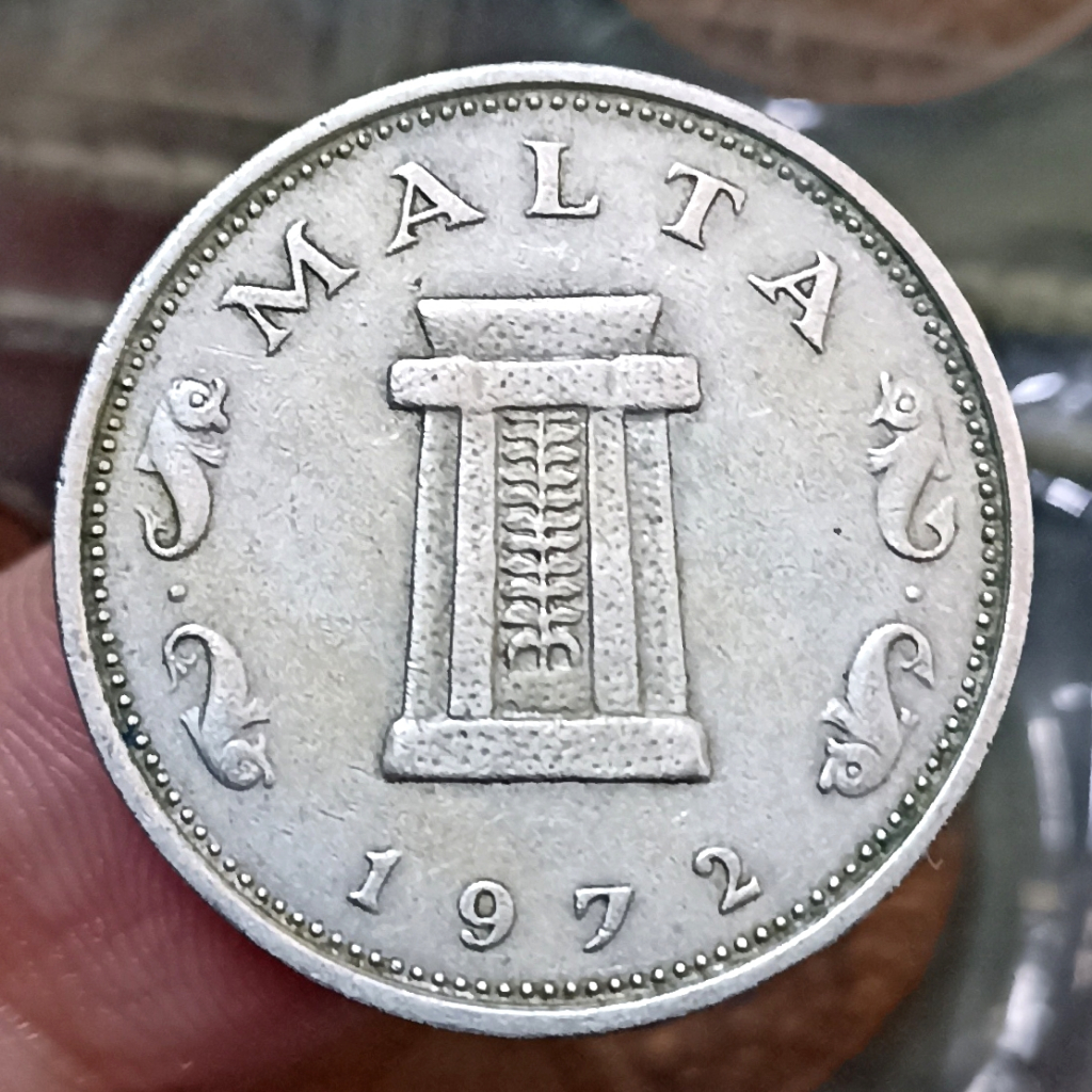KOin Kuno Malta 5 Cents Tahun 1972
