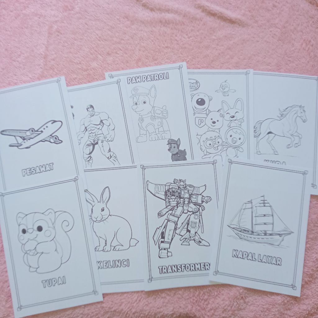 

NC- 20 Lembar mewarnai Anak/ Gambar Mewarnai Kertas A5