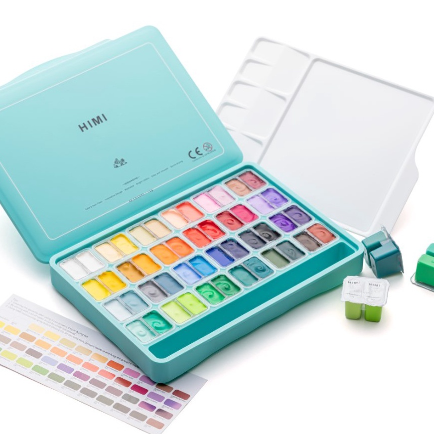

KODE E36U MIYA Himi Gouache Set 48 x 12gr Cat Gouache Himi Miya Gouache Jelly Cup 48 Warna