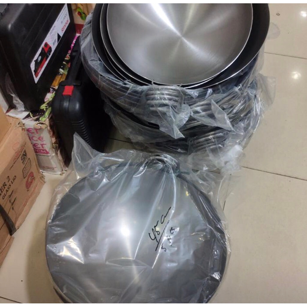 wajan baja 95 cm baja murni 100% anti lengket anti karat