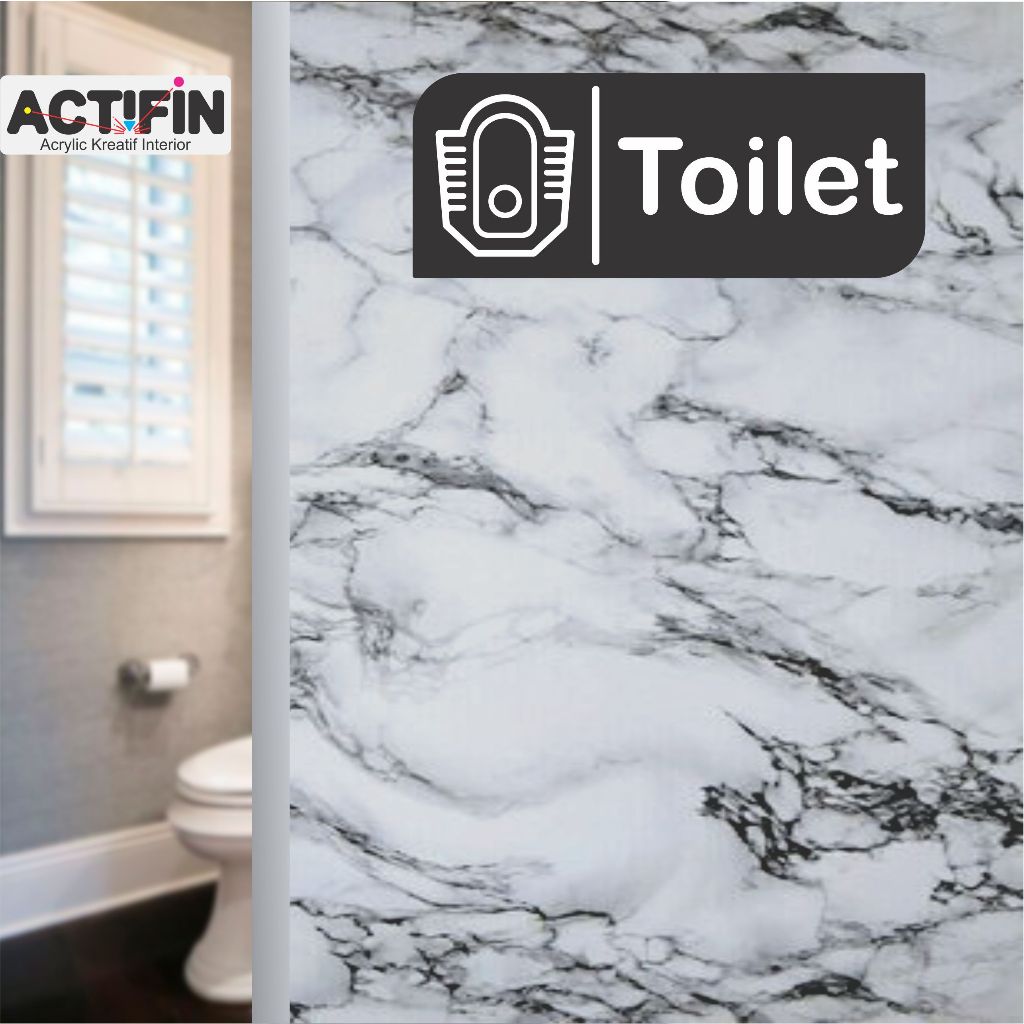 Signe Toilet Jongkok - Papan Akrilik Toilet Jongkok Timbul