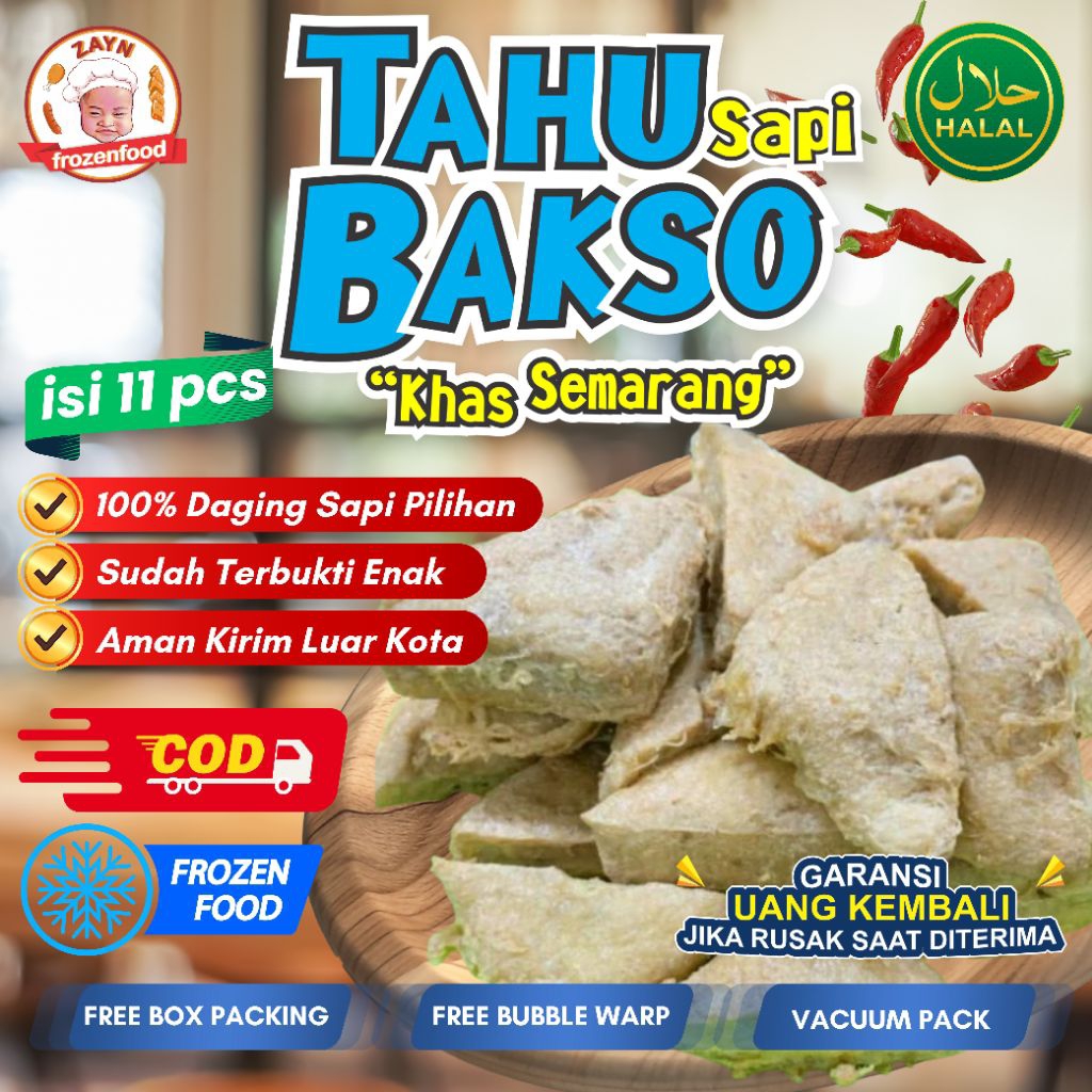 

zaynfrozenfood Tahu Bakso Semarang - Oleh-oleh Ungaran Semarang-Tahu Bakso vacum - Tahu Baxo vacuum