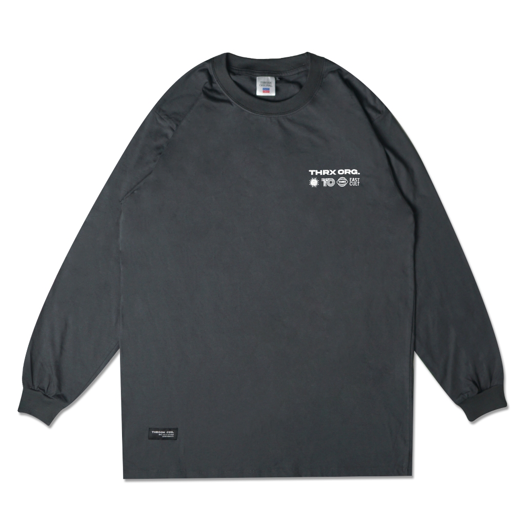 Throoxoriginal Kaos Lengan Panjang Zaniolo Grey || Longsleeve Throox original Zaniolo Abu